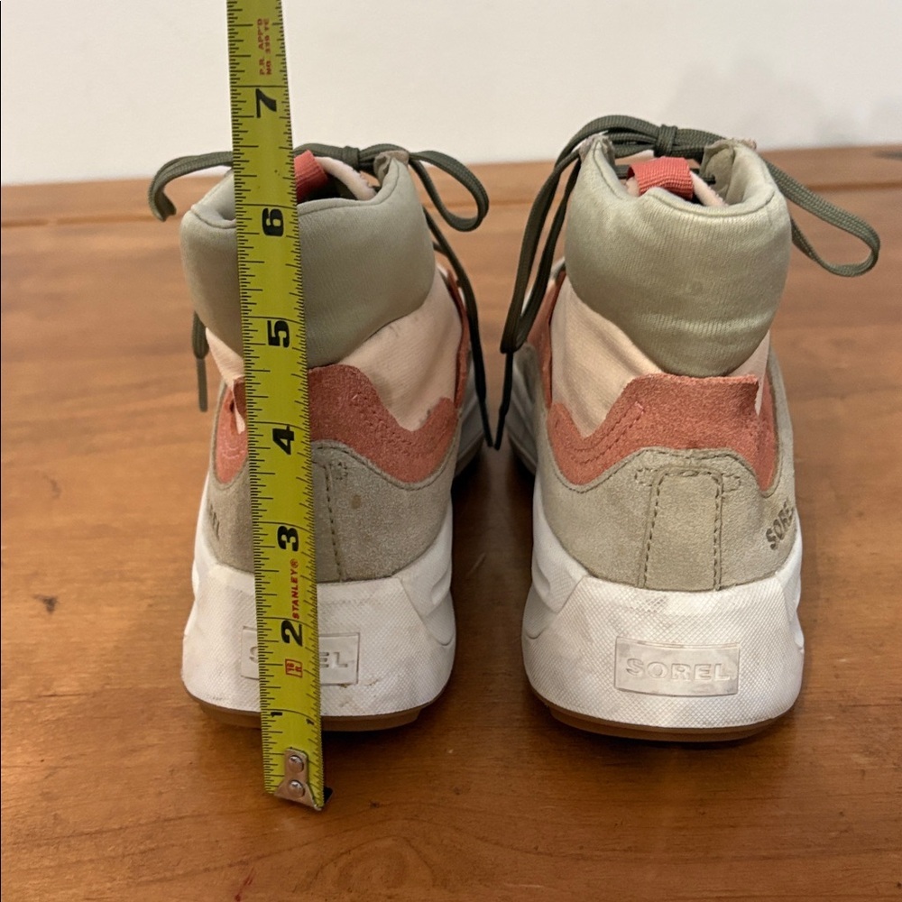 Sorel Ona 503 High-Top Sneakers in Pink, Cream, and Green Size 7.5 - Picture 6 of 16
